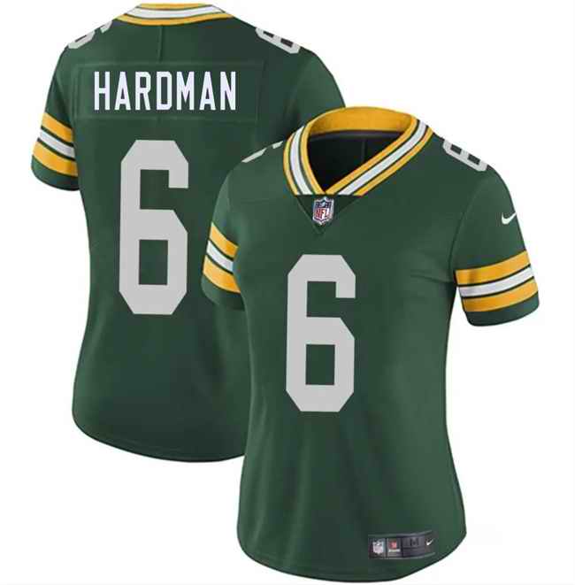 Women's Green Bay Packers #6 Mecole Hardman Green 2025 Vapor Untouchable Limited Stitched Jersey(Run Small)